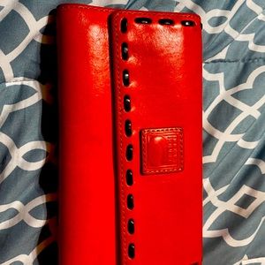 Dooney and Burke wallet very soft leather orange
